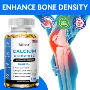 Calcium + D3 + K2 + B12 Capsules – Bone, Muscle & Joint Support