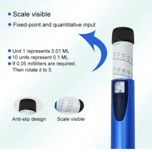 Metal Reusable Injection Pen – V2, 0–60 IU, 3ml Cartridge Compatible