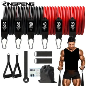 Resistance Bands Set – 250lbs Strength Training for Indoor & Outdoor Use