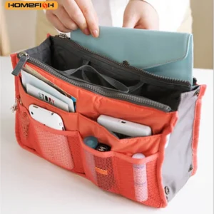 Multi-Functional Large Capacity Makeup Bag Portable Double Zipper Travel Storage